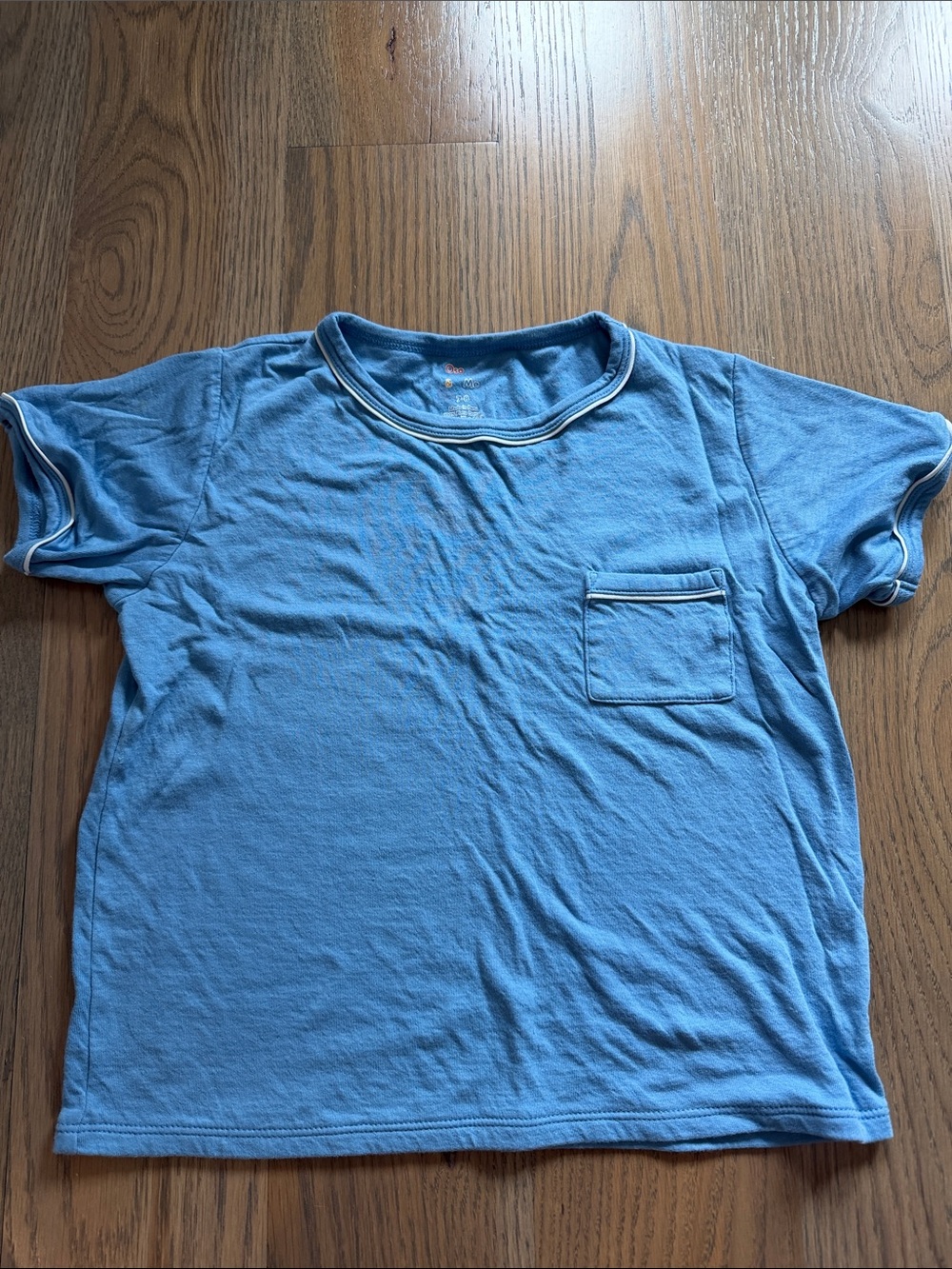 Blue Short Sleeve Kids Pocket Tee